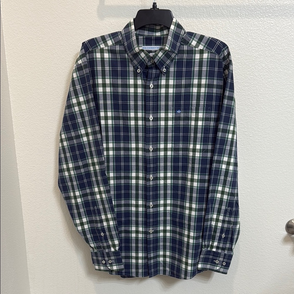 Southern Tide Men's Tailored Slim Fit Plaid Shirt Size Large